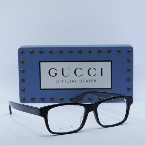FINAL PRICE NEW GUCCI GG0006OAN 001 BLACK EYEGLASSES - Picture 7 of 9